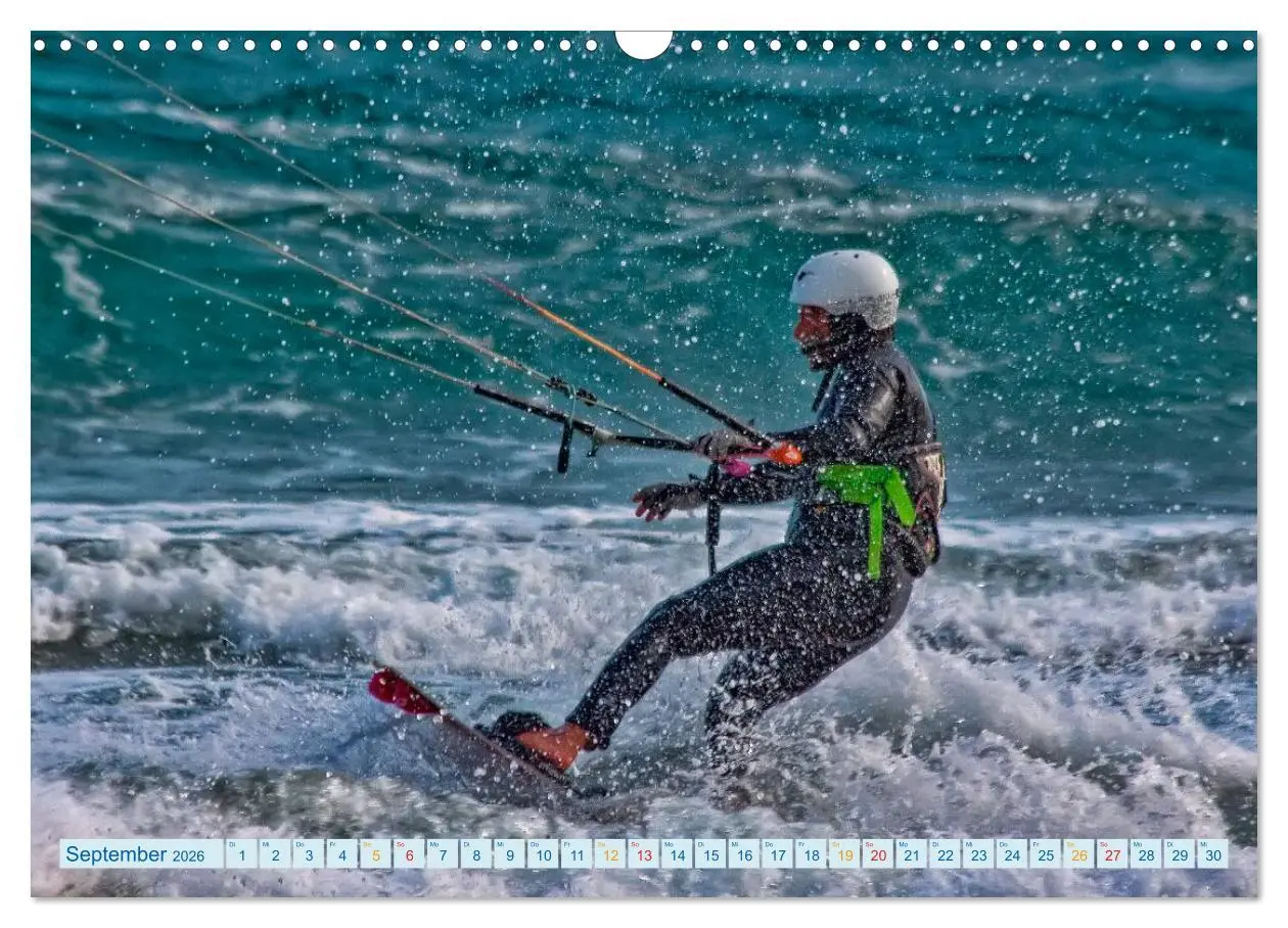 Bild: 9783516042122 | Kitesurfen - über den Wellen (Wandkalender 2026 DIN A3 quer),...