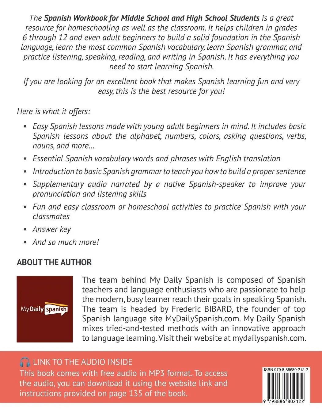 Rückseite: 9798886802122 | Spanish Workbook for Middle School and High School Students -...