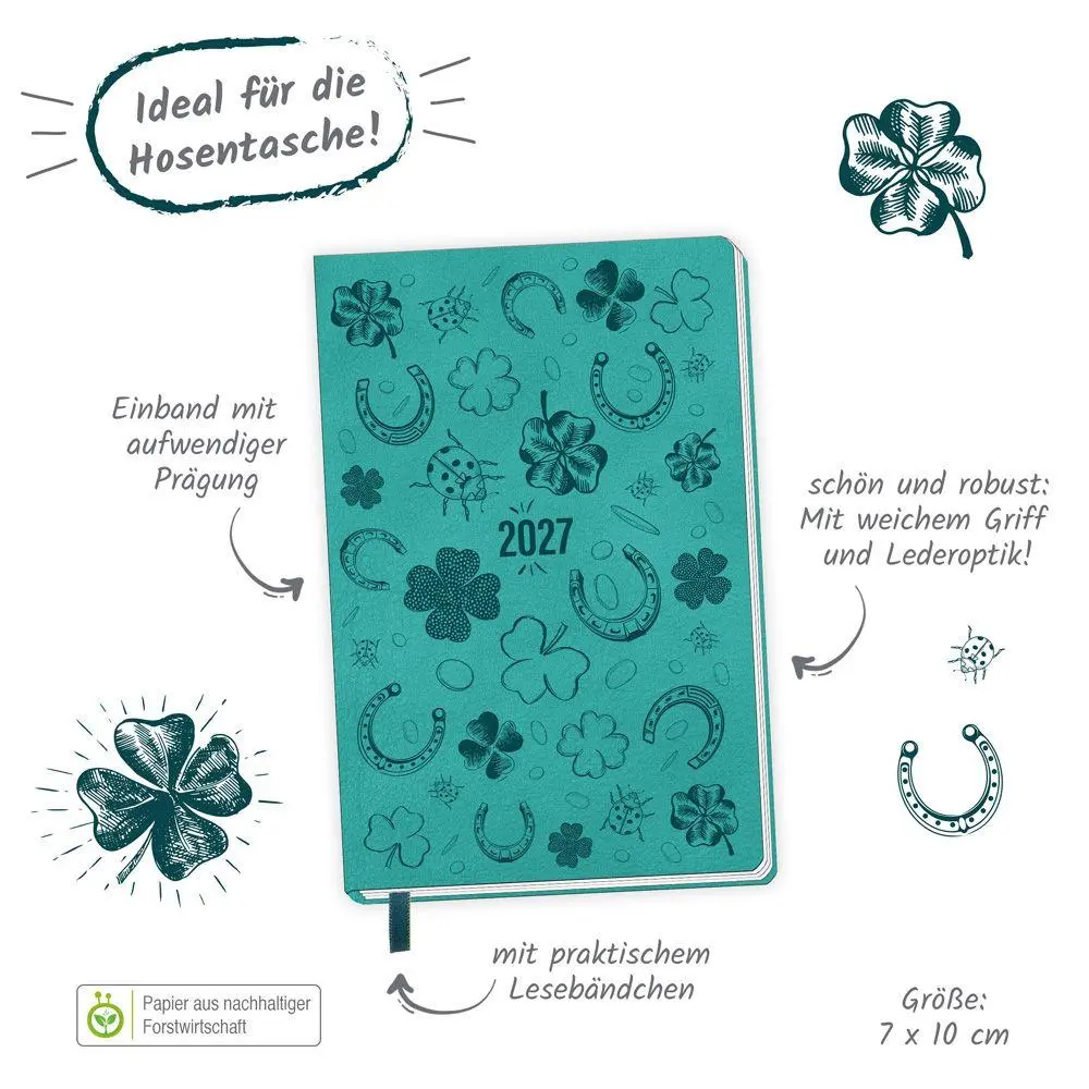 Bild: 4251901512222 | TRÖTSCH - Taschenkalender A7 Soft Touch Glück 2027 | KG | Kalender