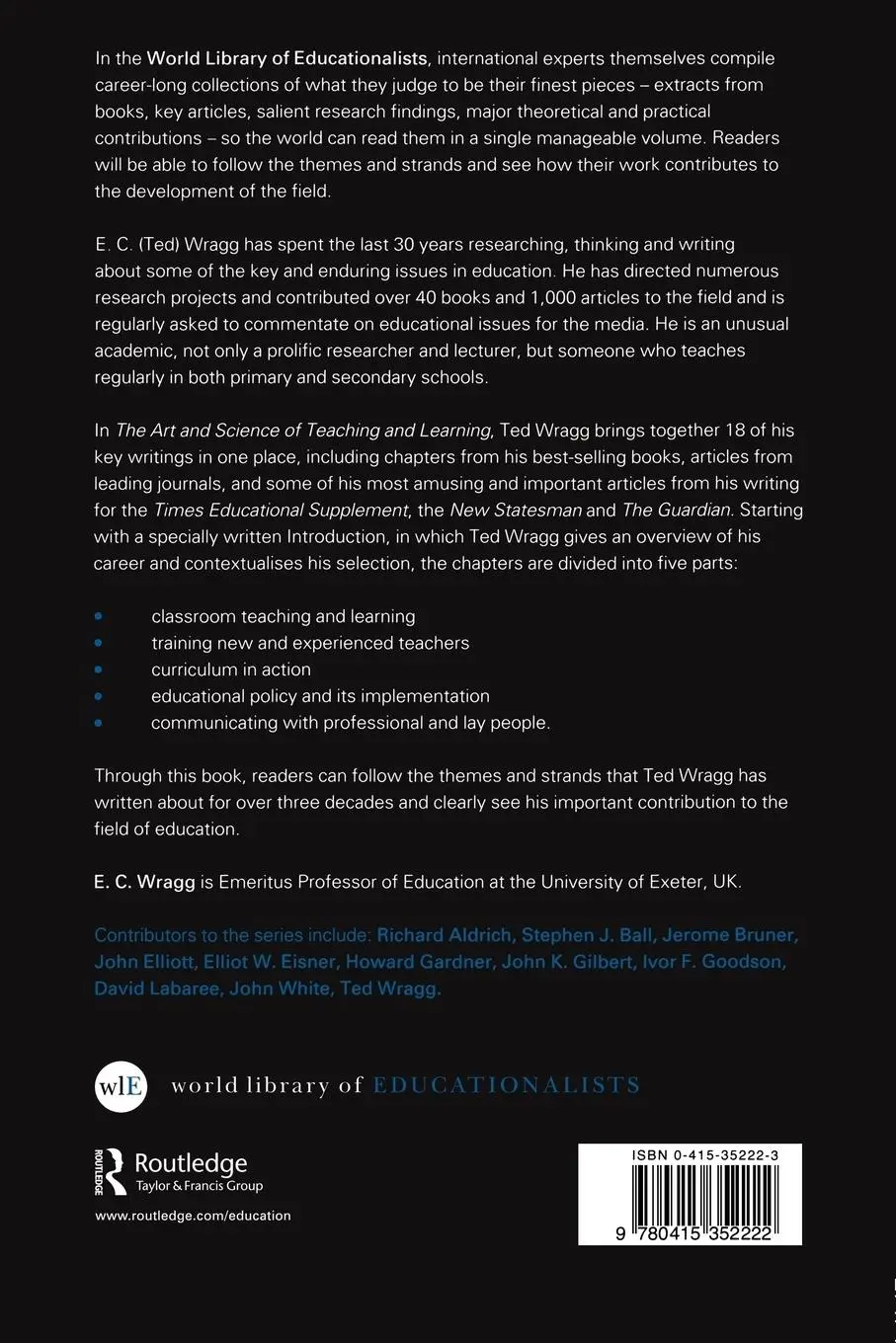 Rückseite: 9780415352222 | The Art and Science of Teaching and Learning | E. C. Wragg | Buch