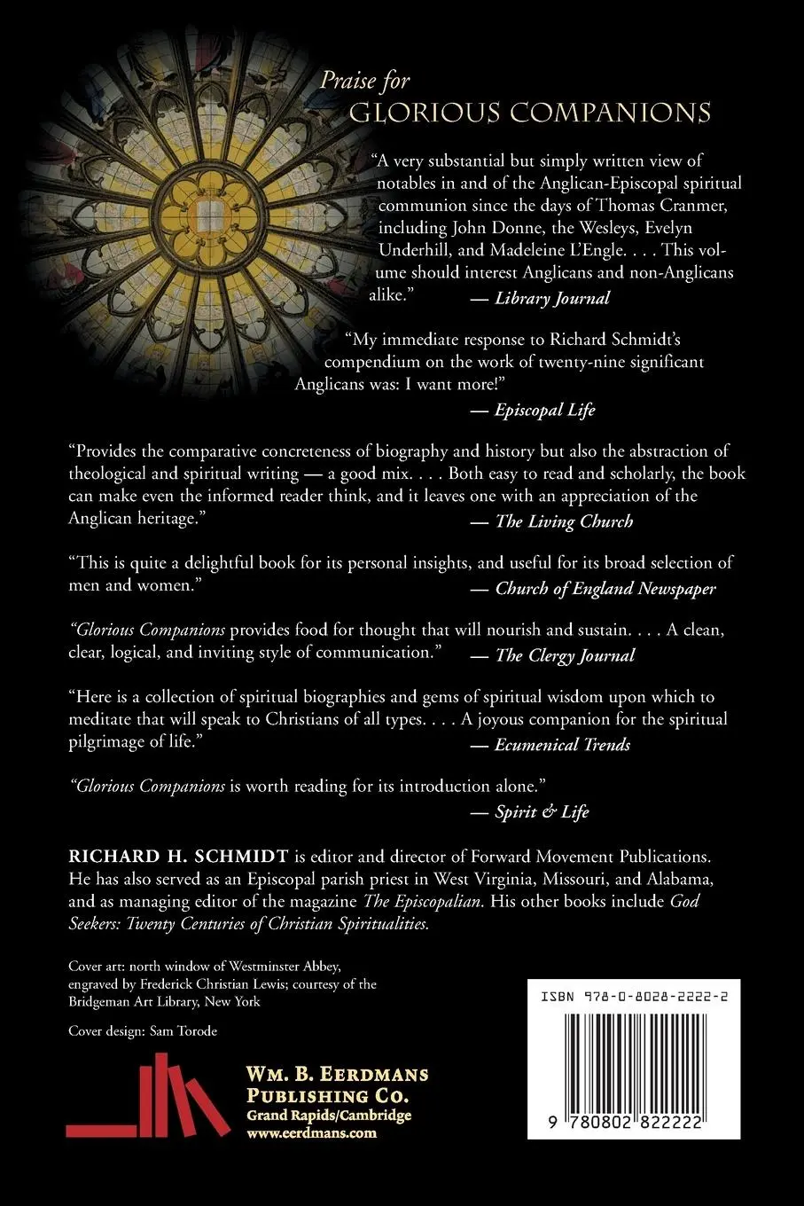 Rückseite: 9780802822222 | Glorious Companions | Five Centuries of Anglican Spirituality | Buch