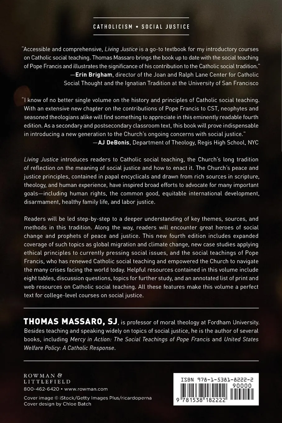Rückseite: 9781538182222 | Living Justice | Catholic Social Teaching in Action | Massaro | Buch