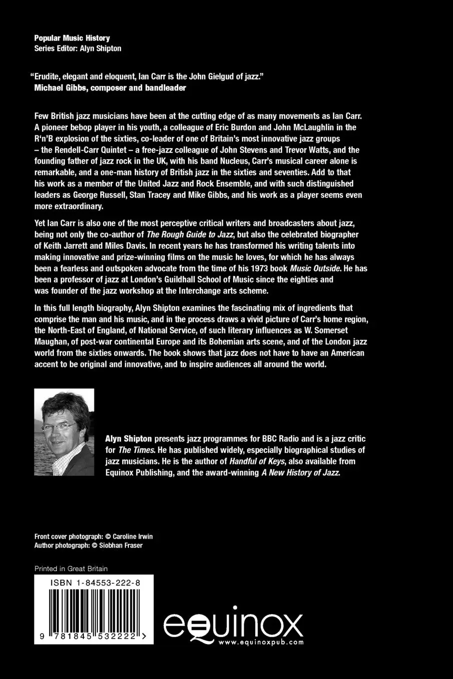 Rückseite: 9781845532222 | Out of the Long Dark | The Life of Ian Carr | Alyn L. Shipton | Buch
