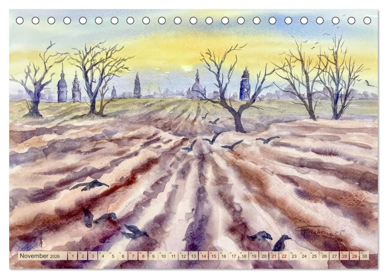 Bild: 9783457322222 | Dresden und das Elbtal - Ein Aquarellkalender von Claudia Pinkau...