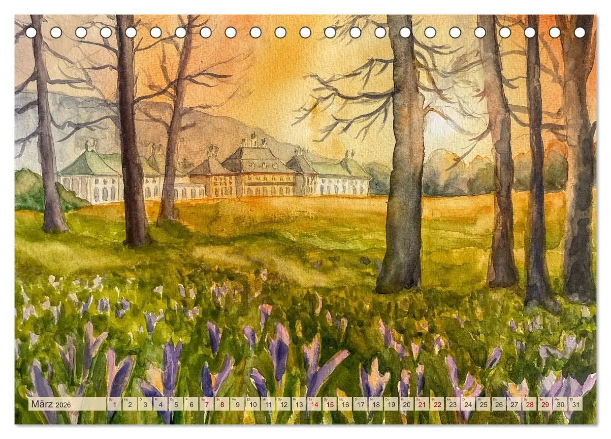 Bild: 9783457322222 | Dresden und das Elbtal - Ein Aquarellkalender von Claudia Pinkau...