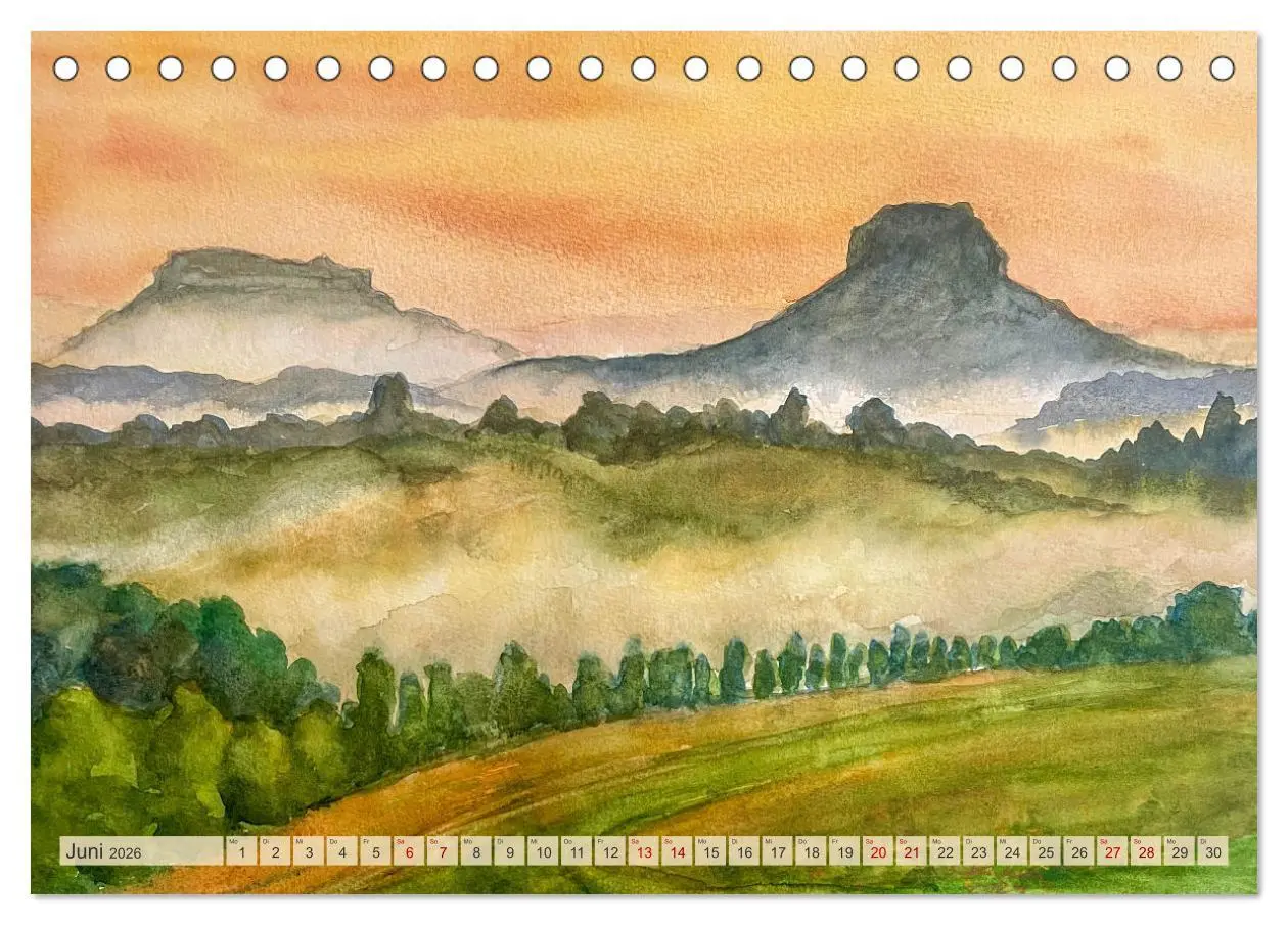 Bild: 9783457322222 | Dresden und das Elbtal - Ein Aquarellkalender von Claudia Pinkau...