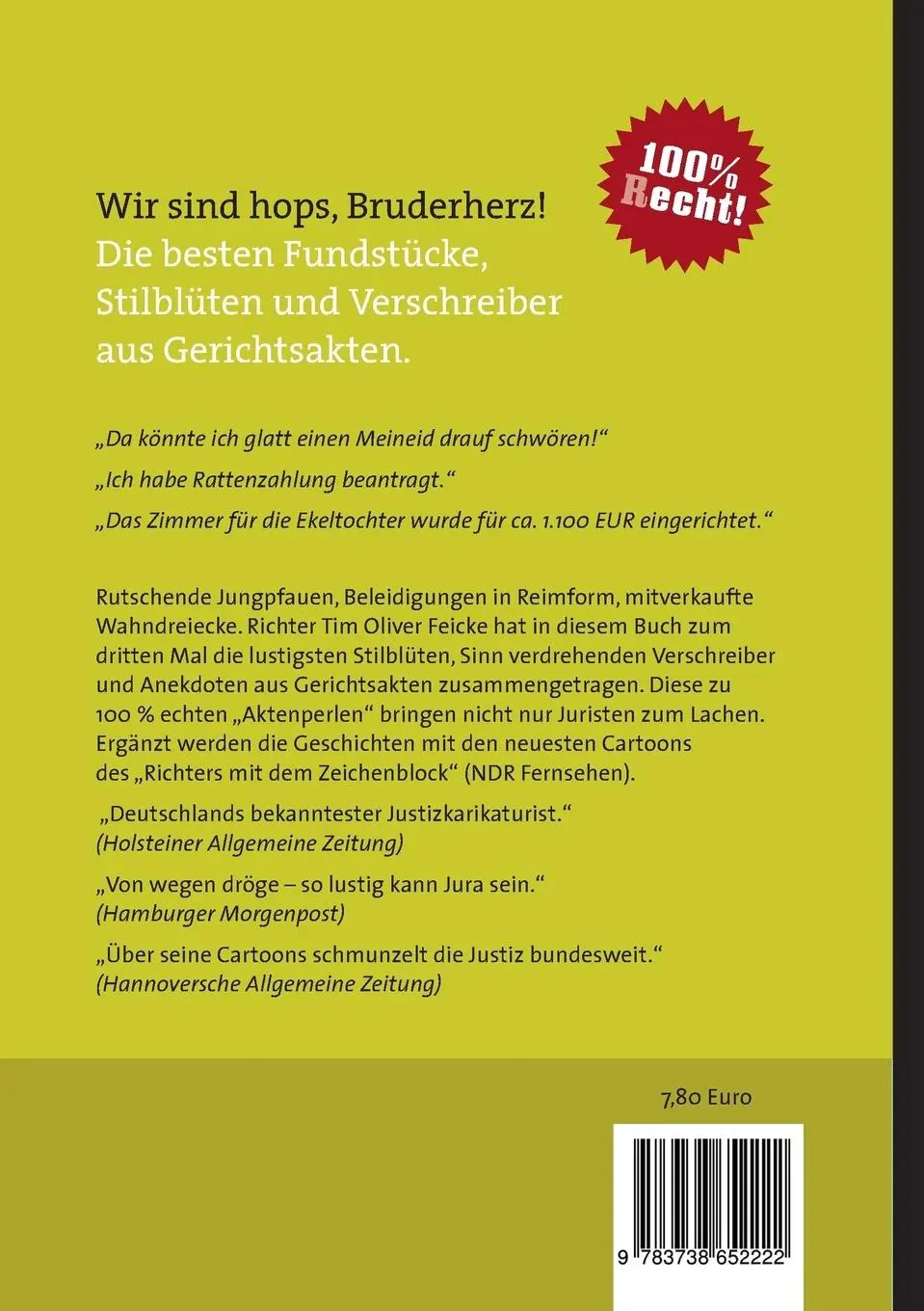 Rückseite: 9783738652222 | Wir sind hops, Bruderherz! | Noch mehr Aktenperlen aus der Justiz.