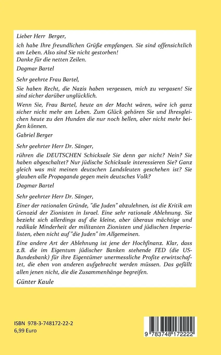 Rückseite: 9783748172222 | Wieder sind die Juden an allem schuld! | Gabriel Berger | Taschenbuch