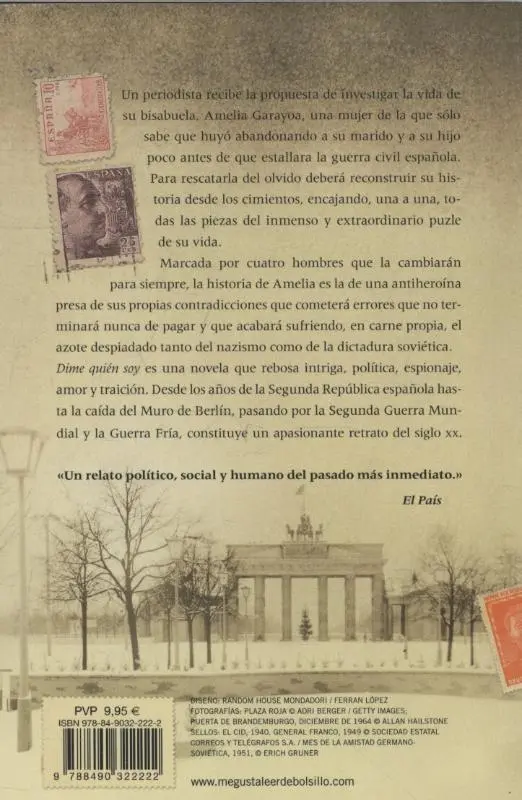 Rückseite: 9788490322222 | Dime quién soy | Julia Navarro | Taschenbuch | 1096 S. | Spanisch