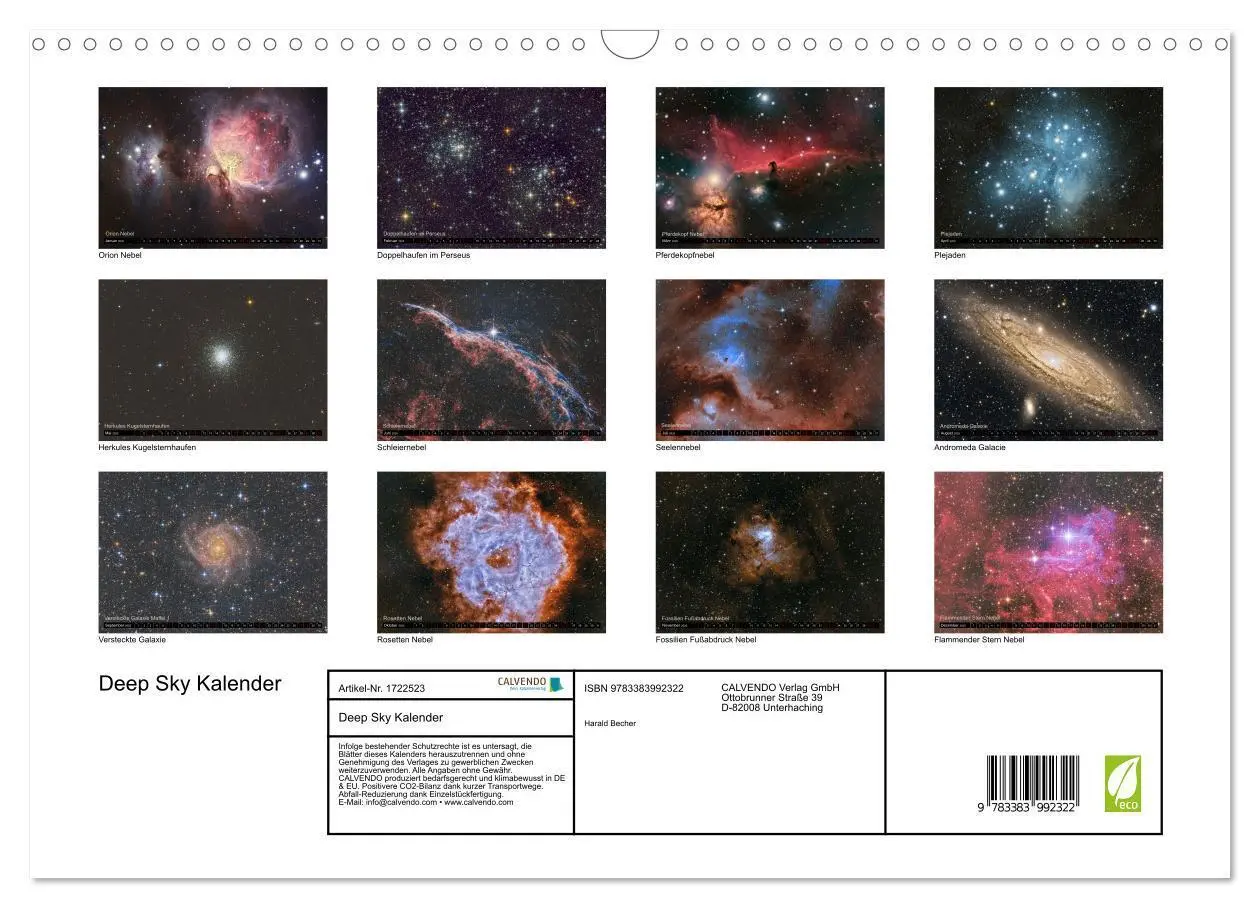 Bild: 9783383992322 | Deep Sky Kalender (Wandkalender 2025 DIN A3 quer), CALVENDO...