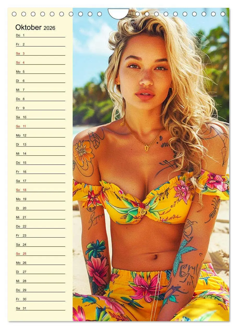 Bild: 9783516262322 | Coole Tatoo-Girls. Hübsch, modern und selbstbewusst (Wandkalender...