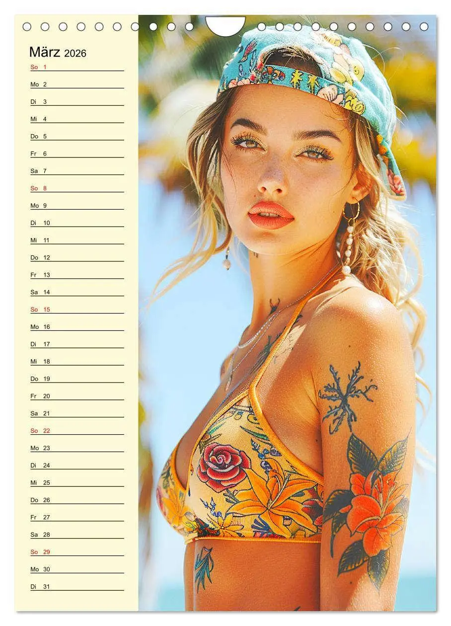 Bild: 9783516262322 | Coole Tatoo-Girls. Hübsch, modern und selbstbewusst (Wandkalender...