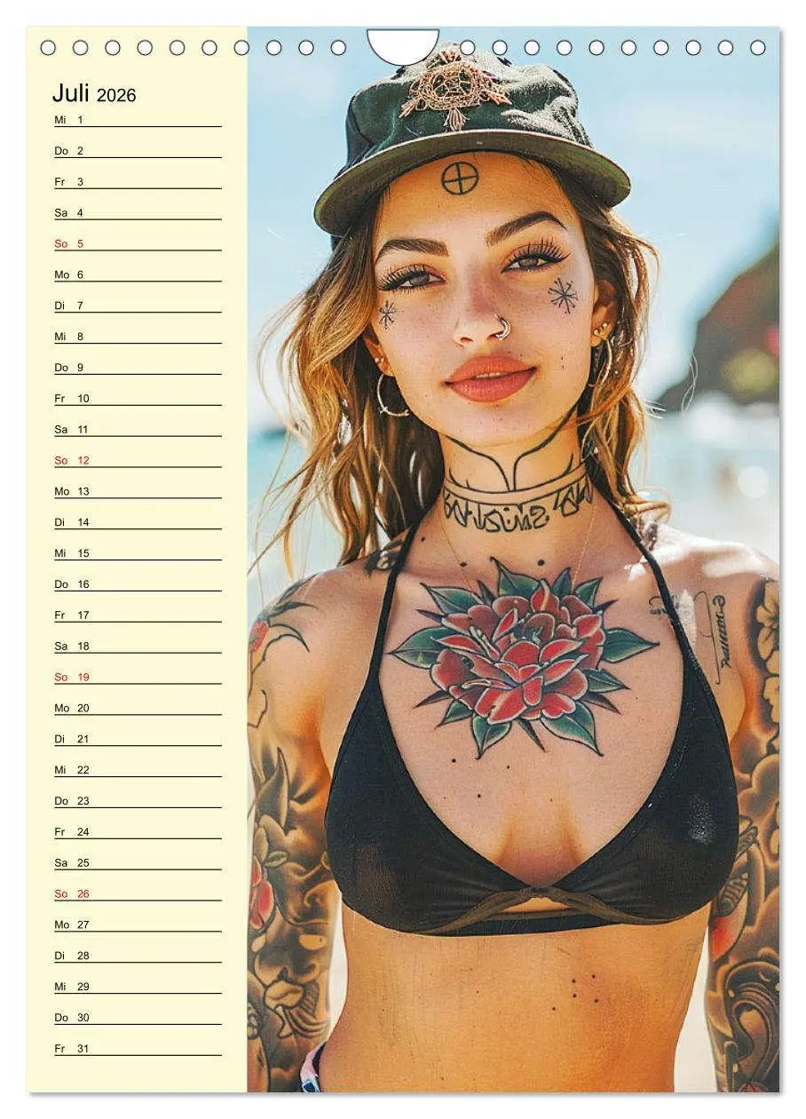 Bild: 9783516262322 | Coole Tatoo-Girls. Hübsch, modern und selbstbewusst (Wandkalender...