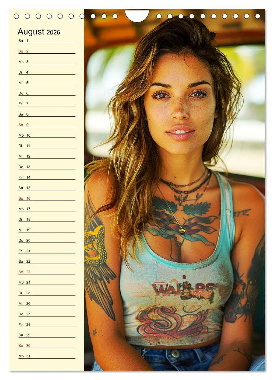 Bild: 9783516262322 | Coole Tatoo-Girls. Hübsch, modern und selbstbewusst (Wandkalender...