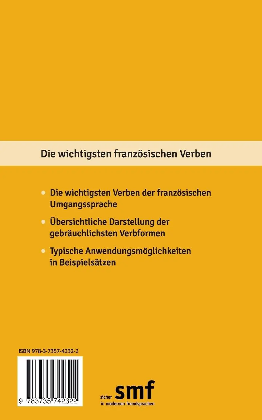 Rückseite: 9783735742322 | Die wichtigsten französischen Verben | Bernhard Stentenbach | Buch