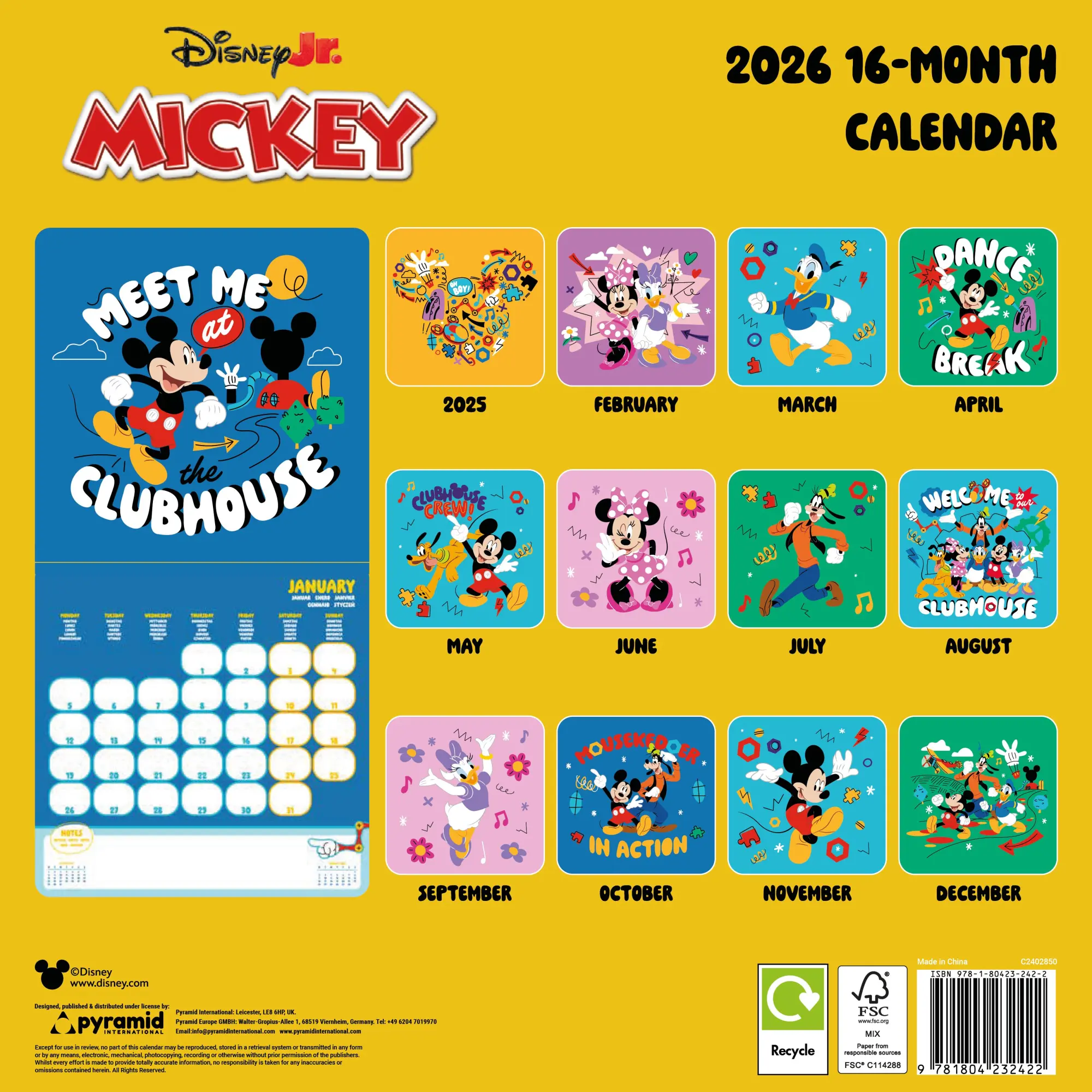 Rückseite: 9781804232422 | MICKEY &amp; MINNIE MOUSE - Broschürenkalender im Format 30 x 30 | 28 S.