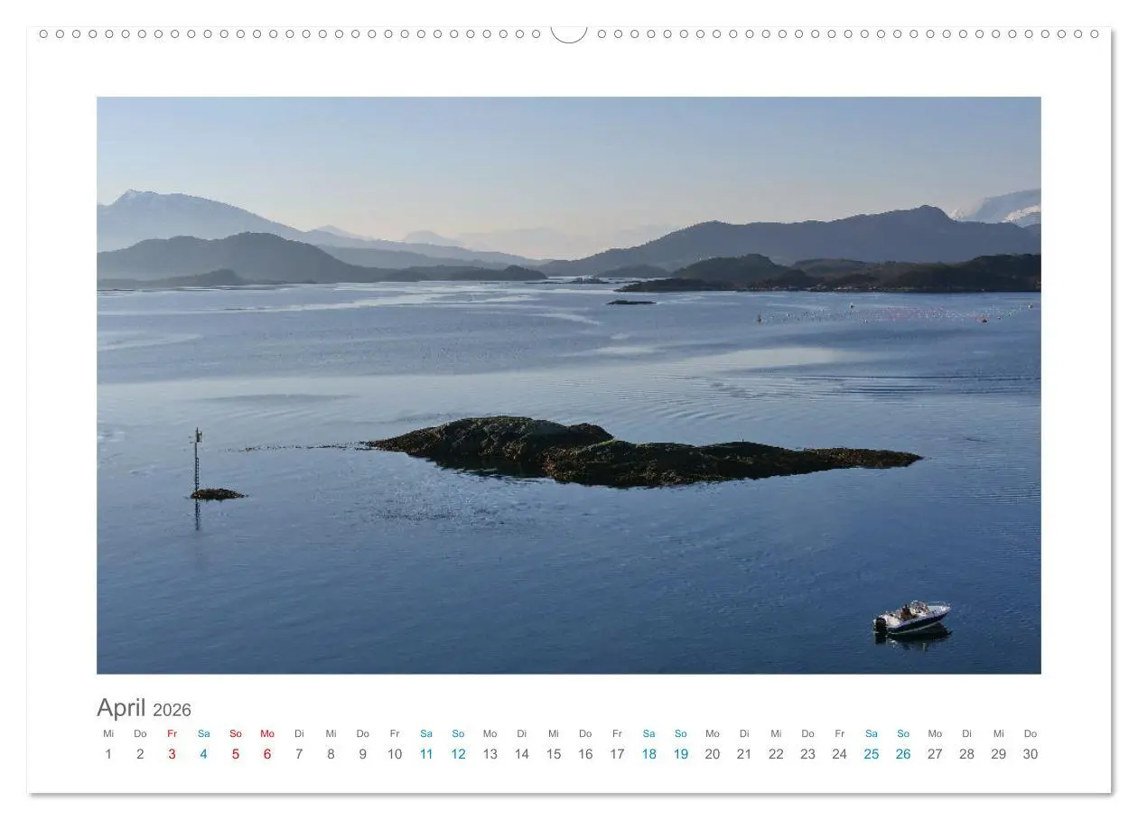 Bild: 9783457302422 | Kurs Nord - mit dem Postschiff (hochwertiger Premium Wandkalender...
