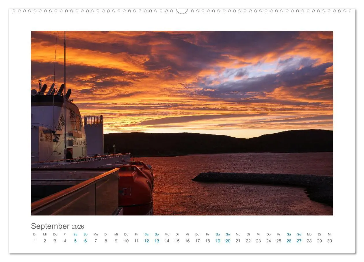 Bild: 9783457302422 | Kurs Nord - mit dem Postschiff (hochwertiger Premium Wandkalender...