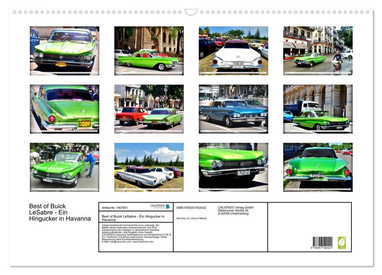 Bild: 9783457542422 | Best of Buick LeSabre - Ein Hingucker in Havanna (Wandkalender 2026...