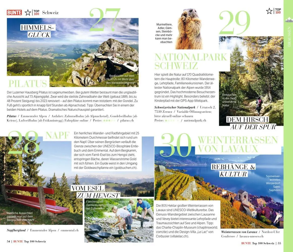Bild: 9783982172422 | Bunte Top 100 Schweiz | Taschenbuch | 173 S. | Deutsch | 2022 | Burda