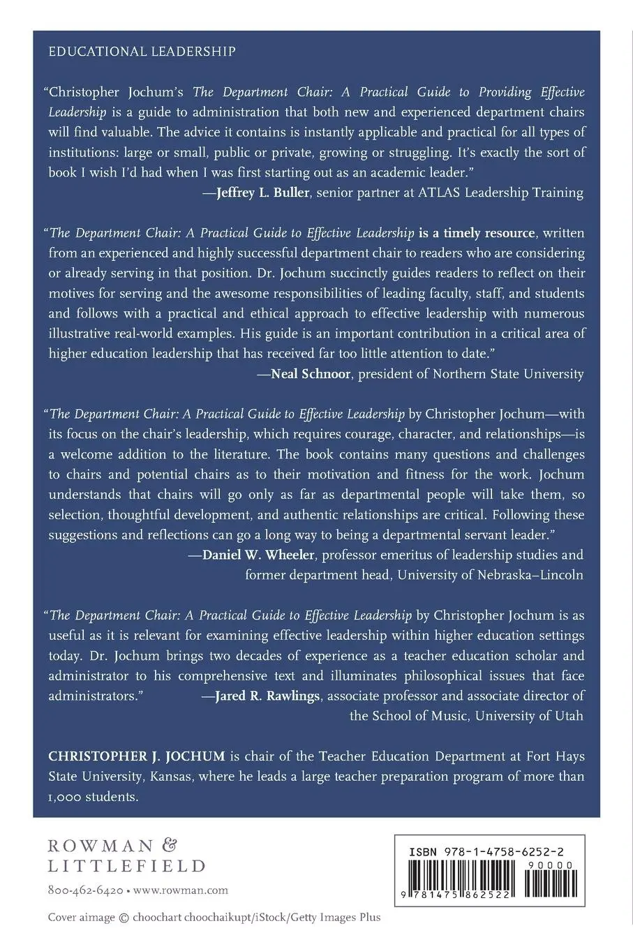 Rückseite: 9781475862522 | Department Chair | A Practical Guide to Effective Leadership | Jochum