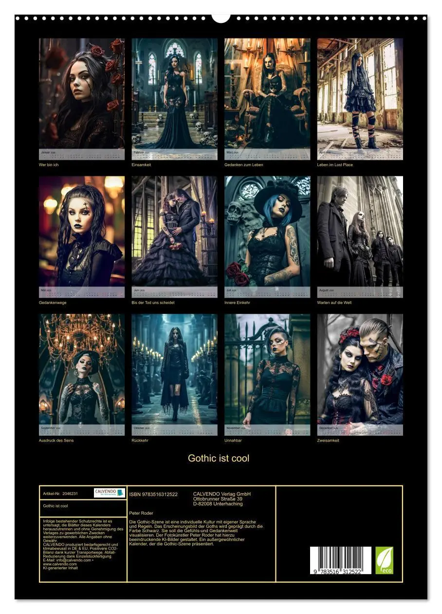 Bild: 9783516312522 | Gothic ist cool (hochwertiger Premium Wandkalender 2026 DIN A2...