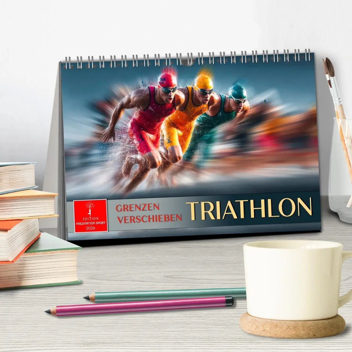 Bild: 9783516622522 | Triathlon - Grenzen verschieben (Tischkalender 2026 DIN A5 quer),...