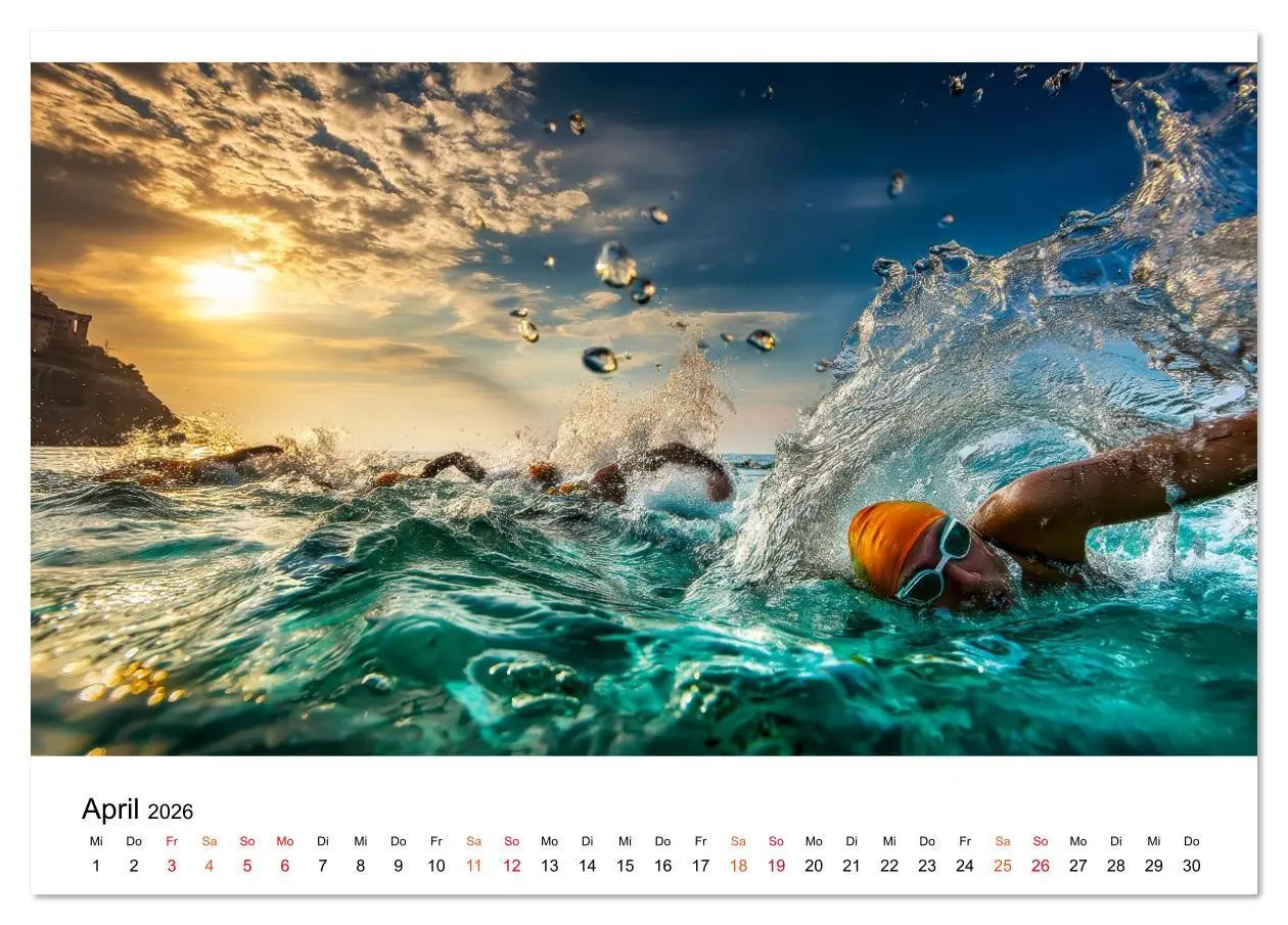 Bild: 9783516622522 | Triathlon - Grenzen verschieben (Tischkalender 2026 DIN A5 quer),...