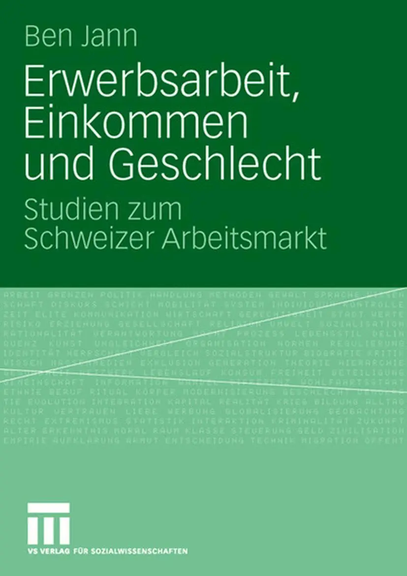 Cover: 9783531162522 | Erwerbsarbeit, Einkommen und Geschlecht | Ben Jann | Taschenbuch | vi