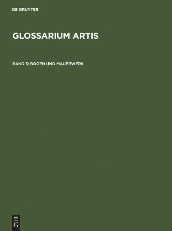Cover: 9783598112522 | Bogen und Mauerwerk | Systematisches Fachwörterbuch | Huber (u. a.)