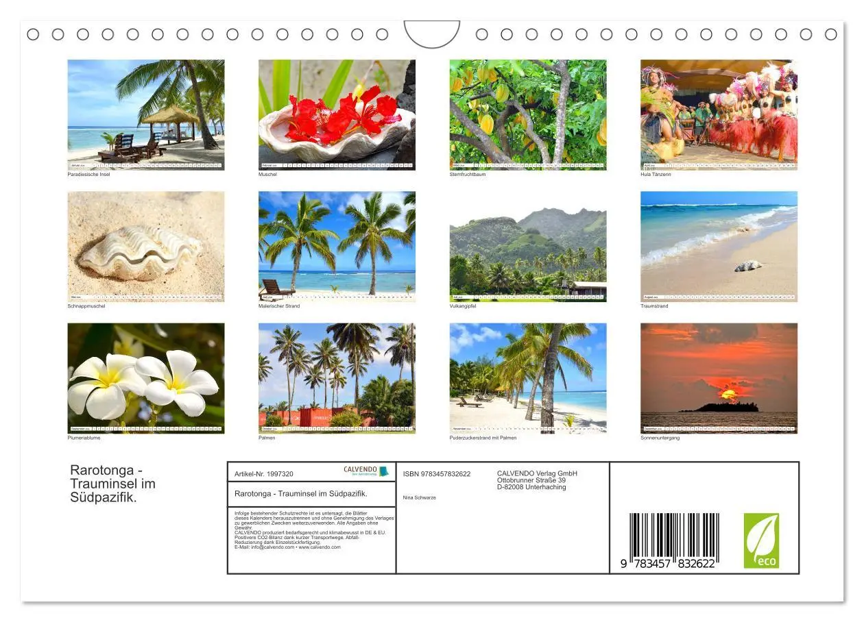 Bild: 9783457832622 | Rarotonga - Trauminsel im Südpazifik. (Wandkalender 2026 DIN A4...