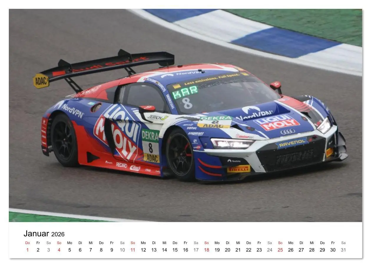 Bild: 9783516232622 | Die Vier Ringe im Motorsport (Tischkalender 2026 DIN A5 quer),...