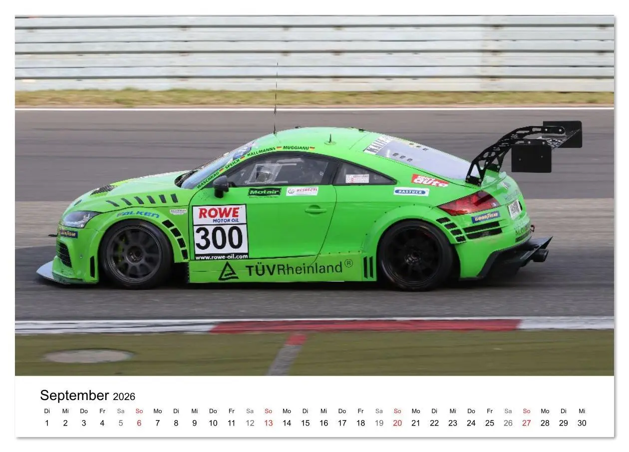 Bild: 9783516232622 | Die Vier Ringe im Motorsport (Tischkalender 2026 DIN A5 quer),...