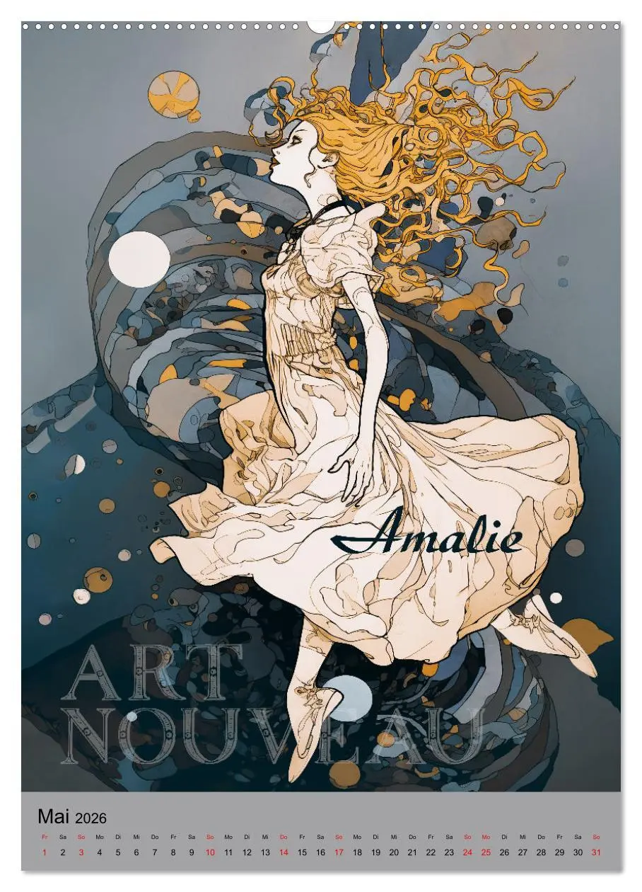 Bild: 9783516302622 | Art Nouveau - Galerie der Schönheiten (Wandkalender 2026 DIN A2...