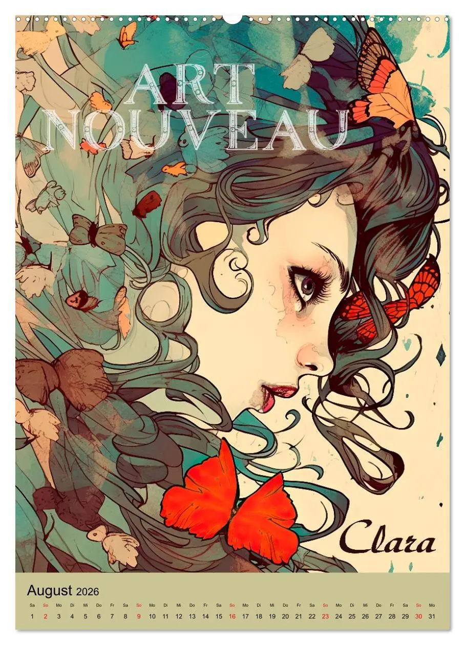 Bild: 9783516302622 | Art Nouveau - Galerie der Schönheiten (Wandkalender 2026 DIN A2...