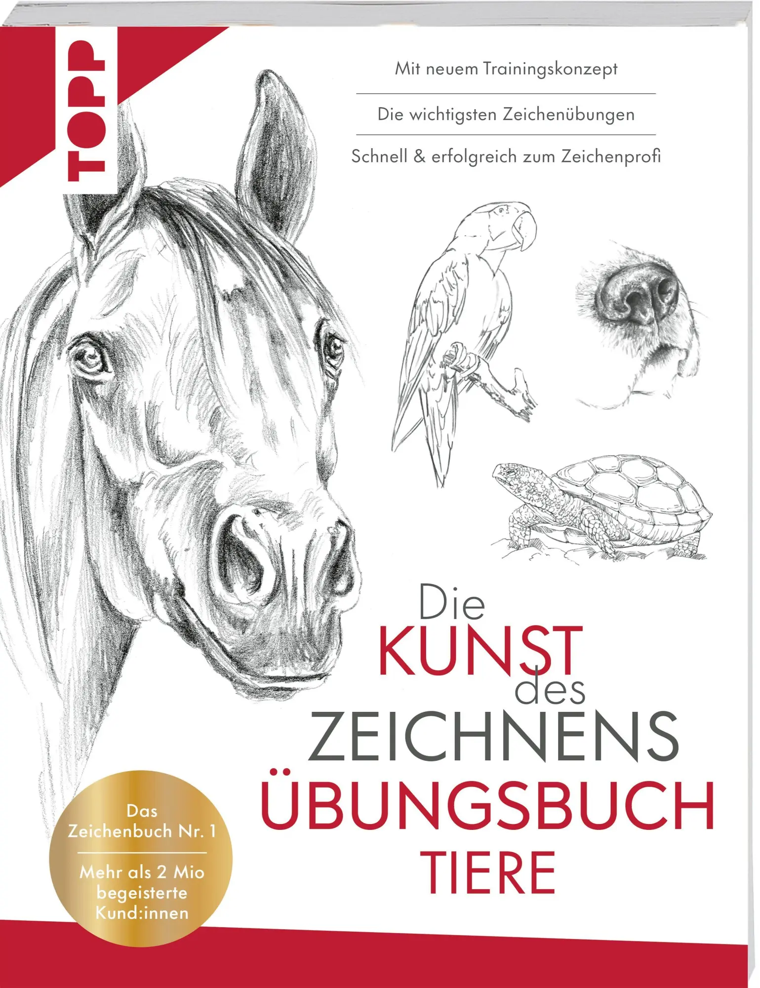 Cover: 9783735882622 | Die Kunst des Zeichnens Tiere Übungsbuch | Frechverlag | Taschenbuch