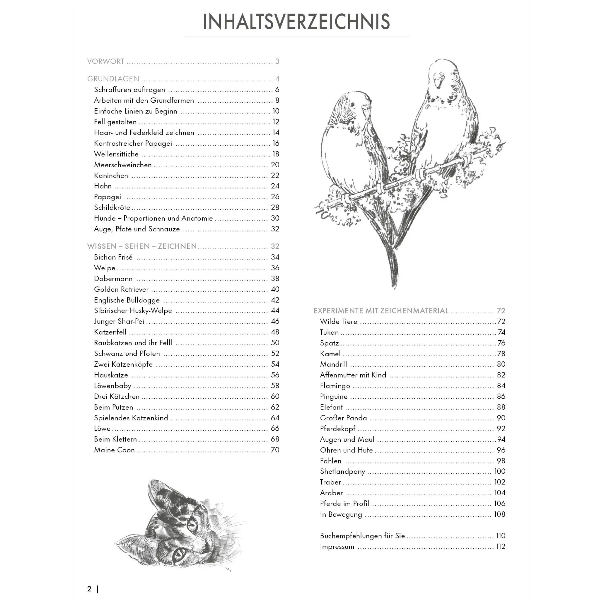 Bild: 9783735882622 | Die Kunst des Zeichnens Übungsbuch - Tiere. Mit neuem Trainingskonzept