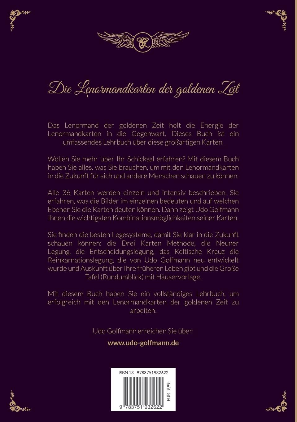 Rückseite: 9783751932622 | Das Lenormand der goldenen Zeit | Udo Golfmann | Taschenbuch | 200 S.