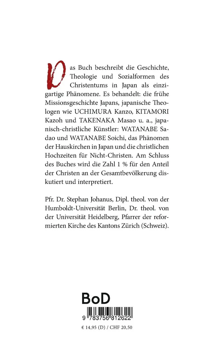 Rückseite: 9783756812622 | 1 % | Phänomene japanischen Christentums | Stephan Johanus | Buch