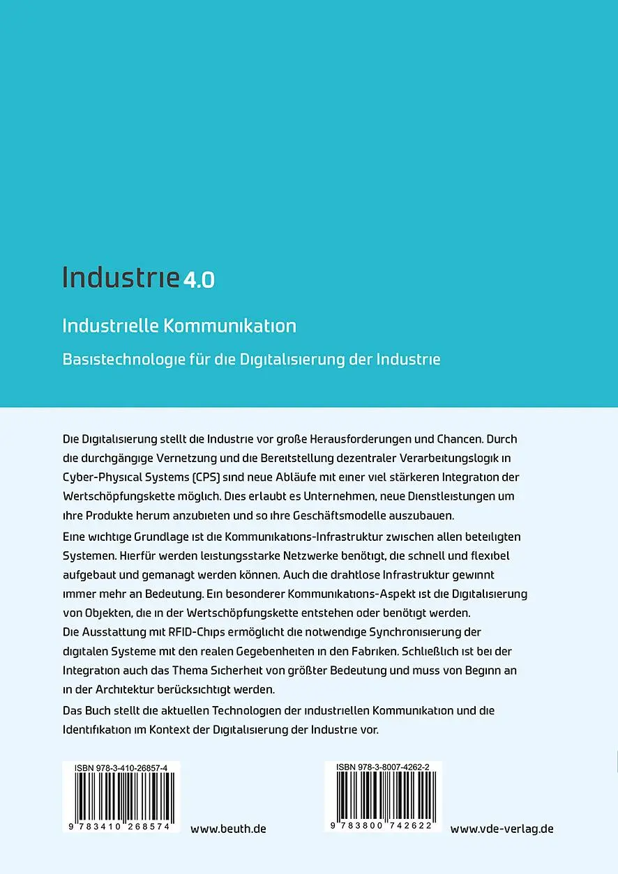 Rückseite: 9783800742622 | Industrielle Kommunikation | Markus Weinländer | Taschenbuch | Deutsch