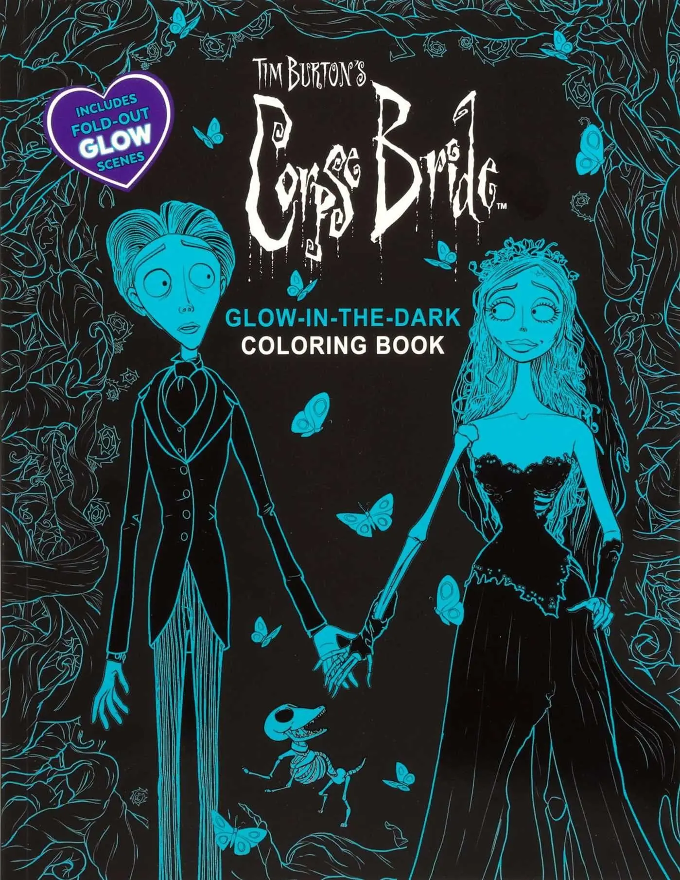 Cover: 9781667212722 | Tim Burton's Corpse Bride Glow-in-the-Dark Coloring Book | Press