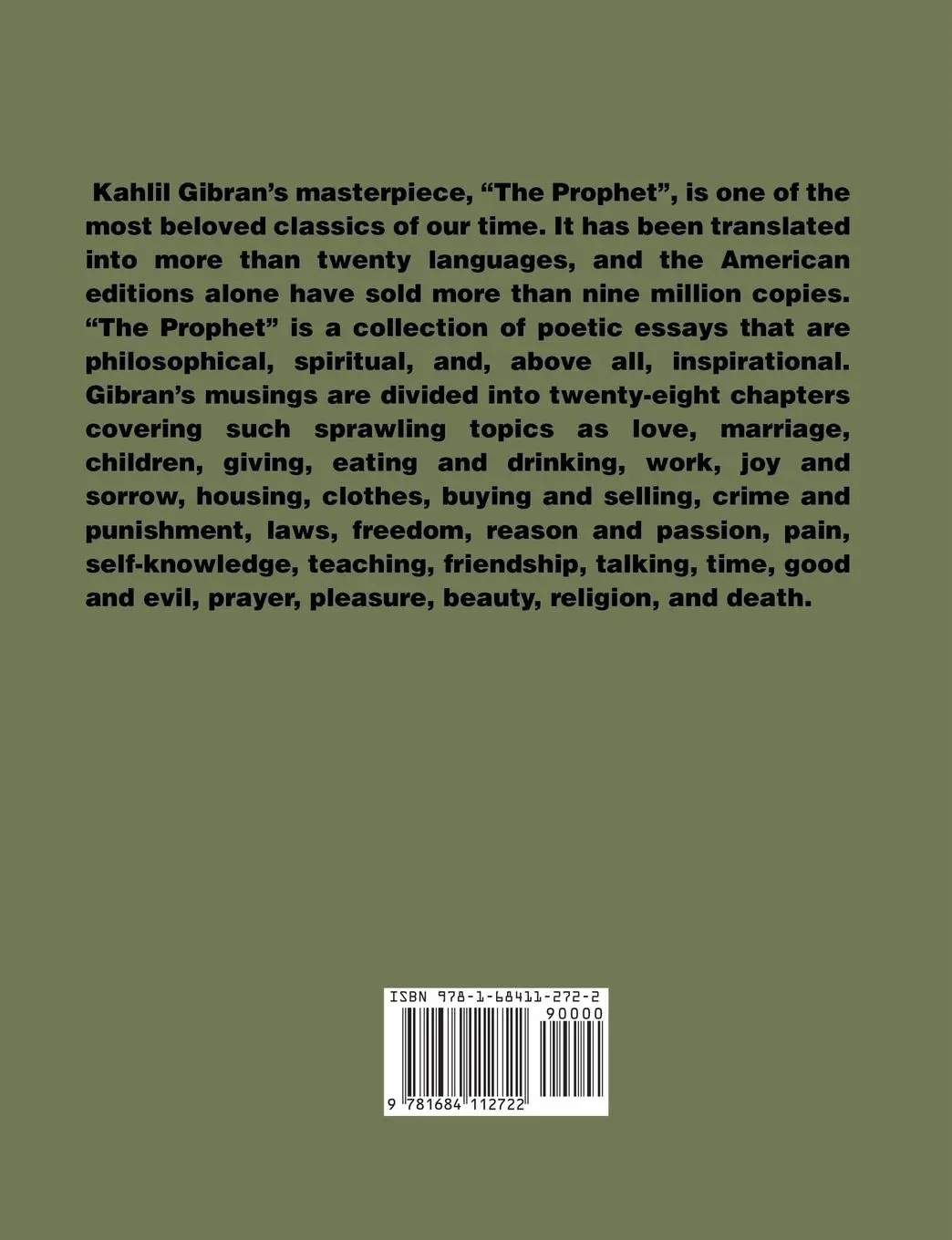 Rückseite: 9781684112722 | The Prophet | Kahlil Gibran | Taschenbuch | Kartoniert / Broschiert