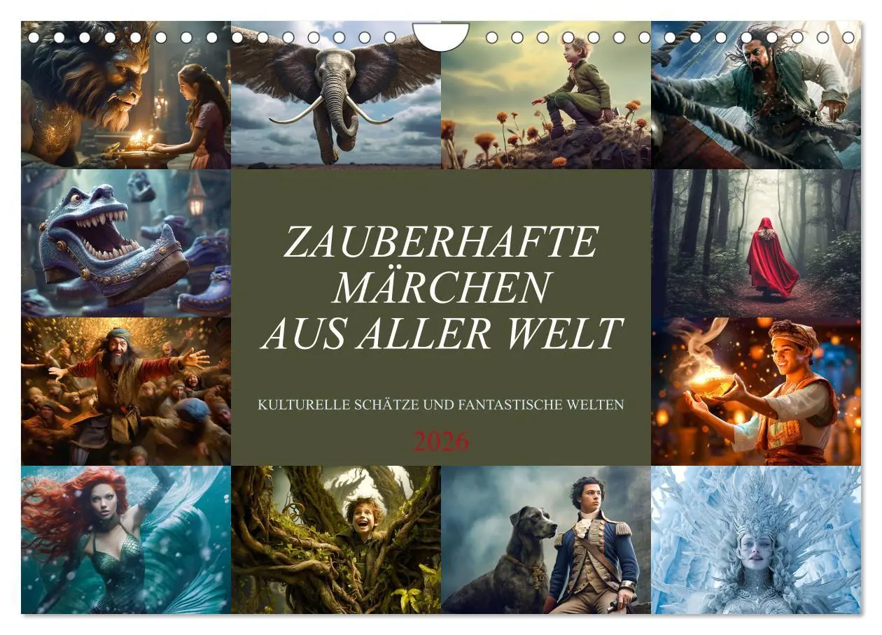 Cover: 9783457372722 | Zauberhafte Märchen aus aller Welt (Wandkalender 2026 DIN A4 quer),...