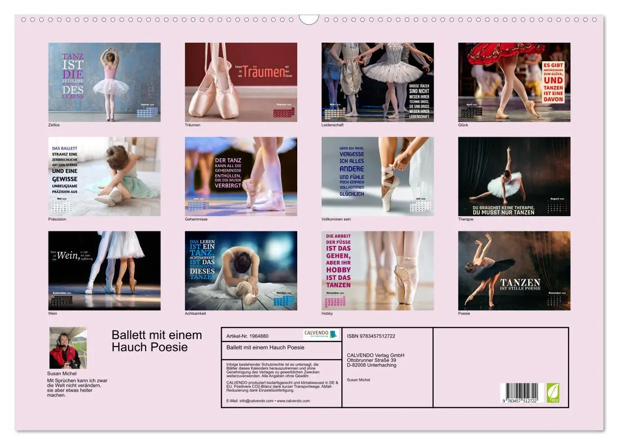 Bild: 9783457512722 | Ballett mit einem Hauch Poesie (Wandkalender 2026 DIN A2 quer),...