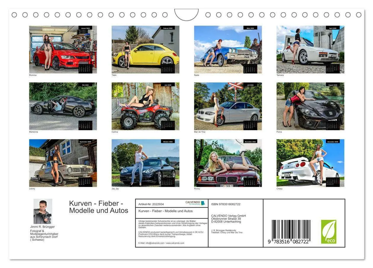Bild: 9783516082722 | Kurven - Fieber - Modelle und Autos (Wandkalender 2026 DIN A4...