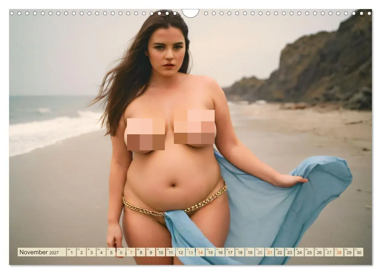 Bild: 9783569172722 | XXL Beach Girls Kalender - Kurvige Frauen am Strand (Wandkalender...