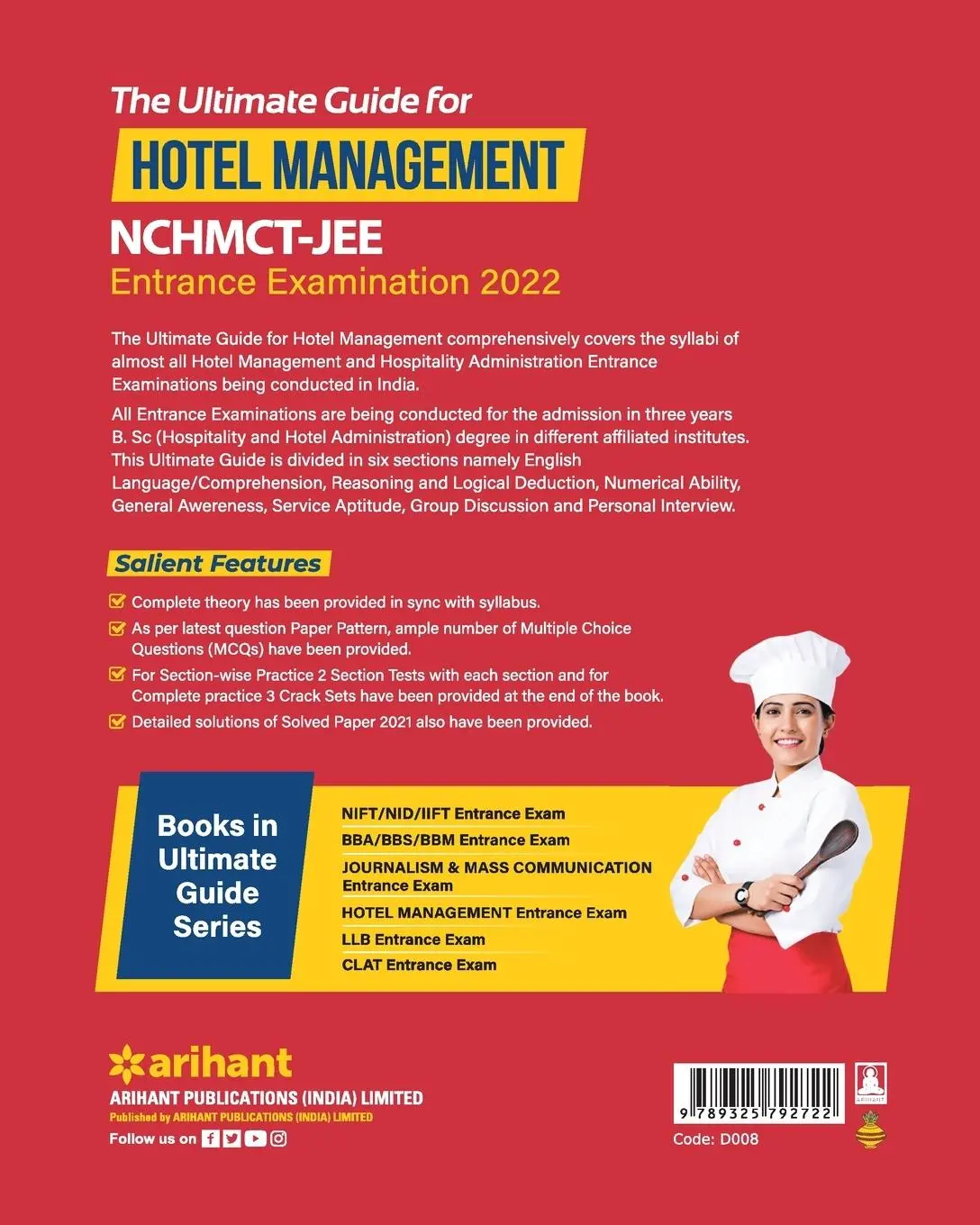 Rückseite: 9789325792722 | Hotel Management Entrance Exam | Arihant Experts | Taschenbuch | 2021