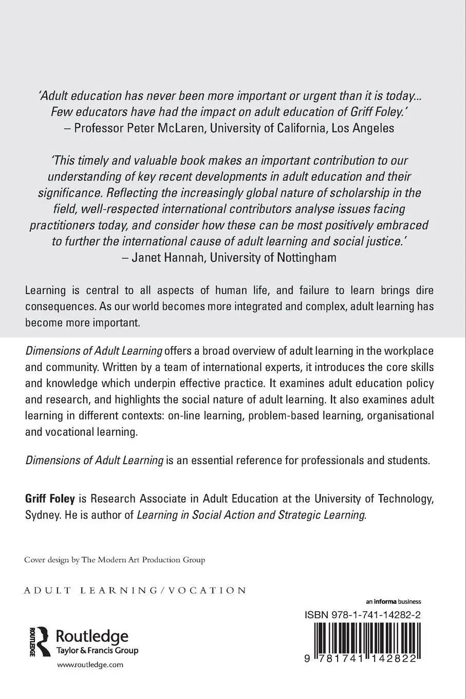Rückseite: 9781741142822 | Dimensions of Adult Learning | Griff Foley | Taschenbuch | Englisch