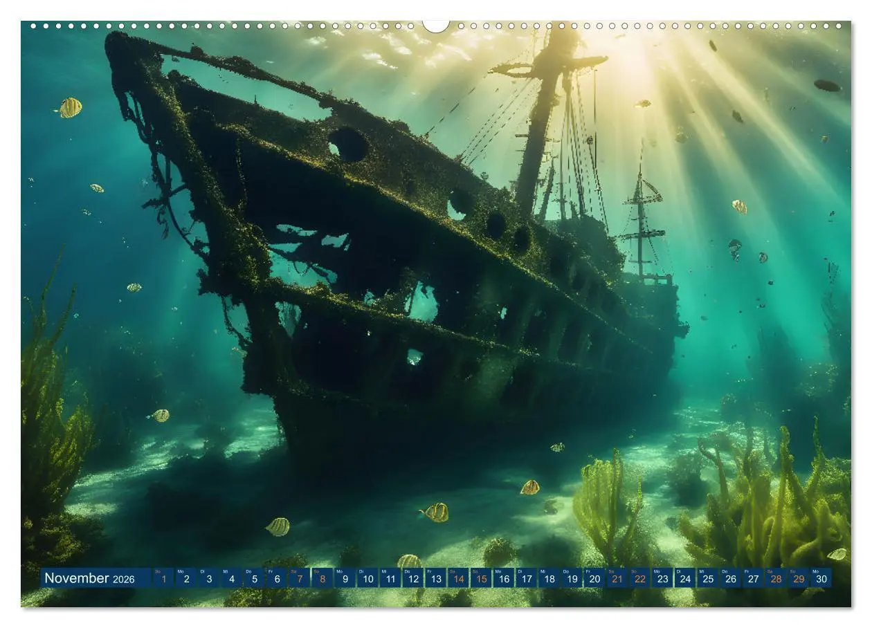 Bild: 9783457292822 | Unterwasserwelt der Wracks 2026 (Wandkalender 2026 DIN A2 quer),...