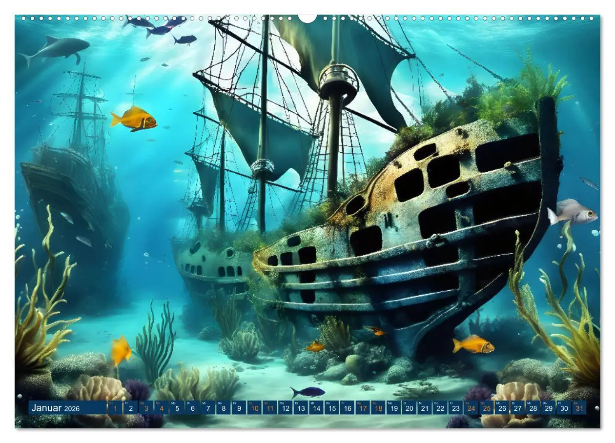 Bild: 9783457292822 | Unterwasserwelt der Wracks 2026 (Wandkalender 2026 DIN A2 quer),...